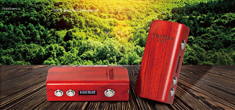 Treebox by Smoktech - 75 W с термо - контролем в деревянном корпусе