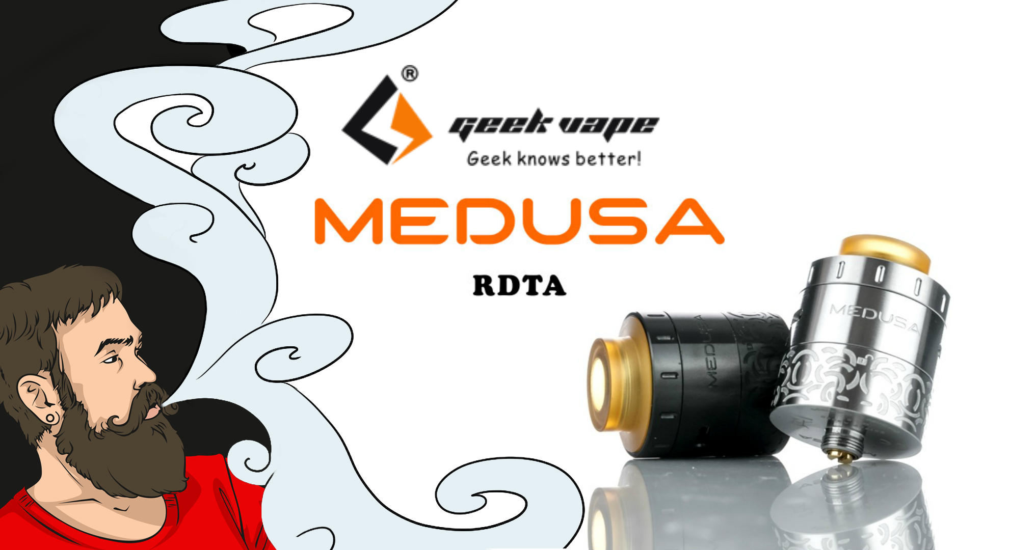 Vape обзор №170. GeekVape Medusa RDTA Новый формат обзора ◄╝ 