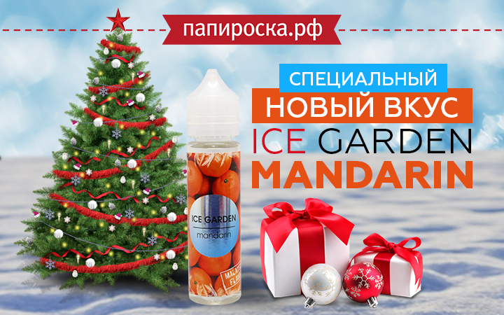 "Специальный Новогодний вкус": Mandarin - ICE GARDEN в Папироска РФ !