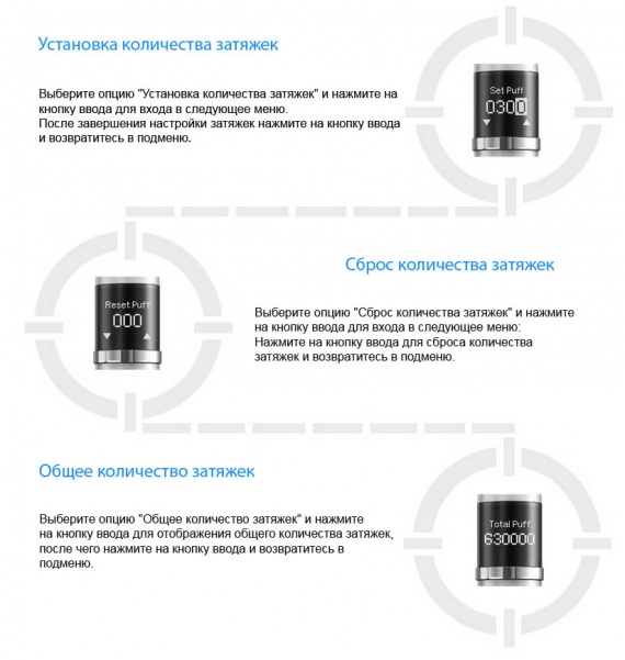 Мод электронной сигареты Joyetech eVic на ОС с контролем курения