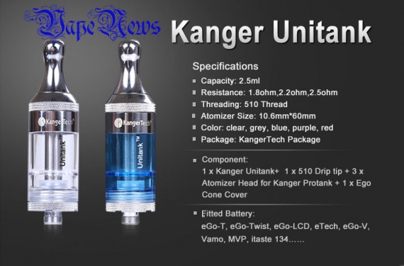 Unitank - новый, обслуживаемый атомайзер от Kanger.