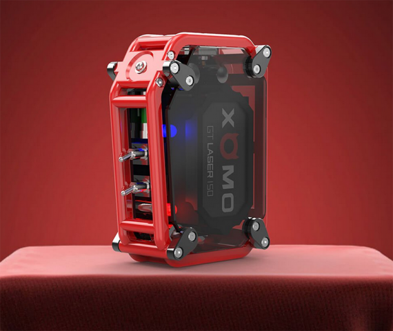 Xomo 150w GT laser 255 S box mod - бокс-мод с подсветкой и лазерной указкой. Скелетоны нынче в тренде