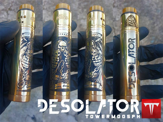 Desolator Mecahnical Mod смотрится идеальной парой с дрипкой Axis