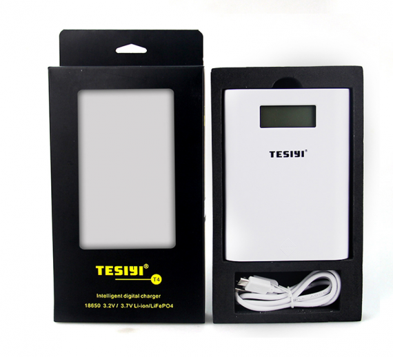 Tesiyi T4 Smart Digital Charger - компактное и удобное зарядное устройство нп 4 аккумулятора