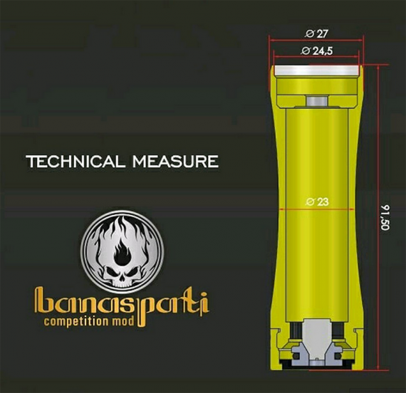 Banaspati 21700 мех мод. Разработка от UltimaVape , изготовление от TimesVape