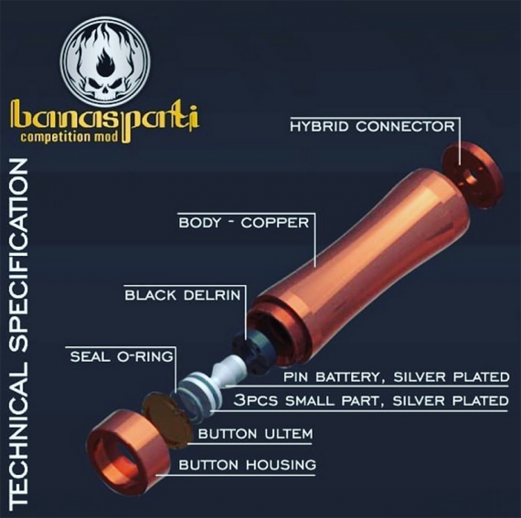 Banaspati 21700 мех мод. Разработка от UltimaVape , изготовление от TimesVape