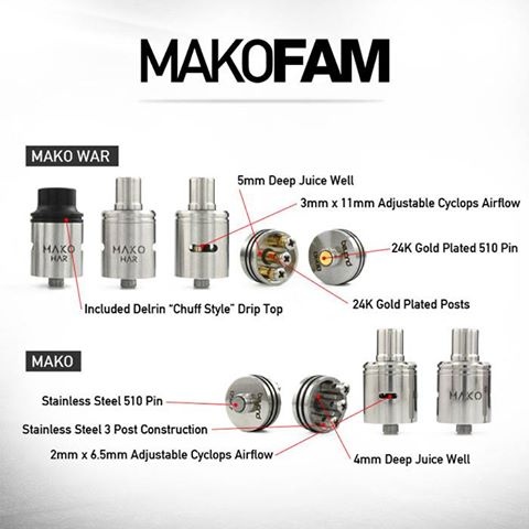 Mako war от Beyond Vape - недорогая клаудчейзерская дрипка для тех кто ищет золотую середину (+ отличия от обычной Mako)