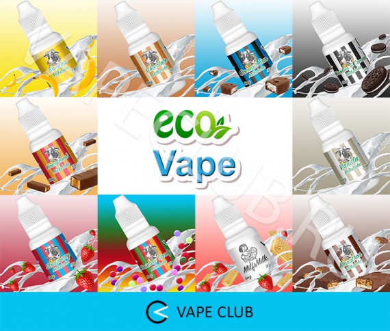 VapeClub.ru – Жидкости Milkshake от Eco Vape (UK) - 790 руб. – Бесплатная доставка по России