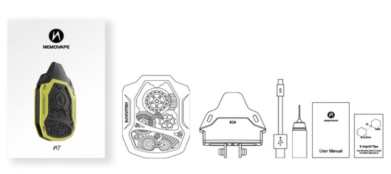 Nemovape N7 pod starter kit - карманные часы...