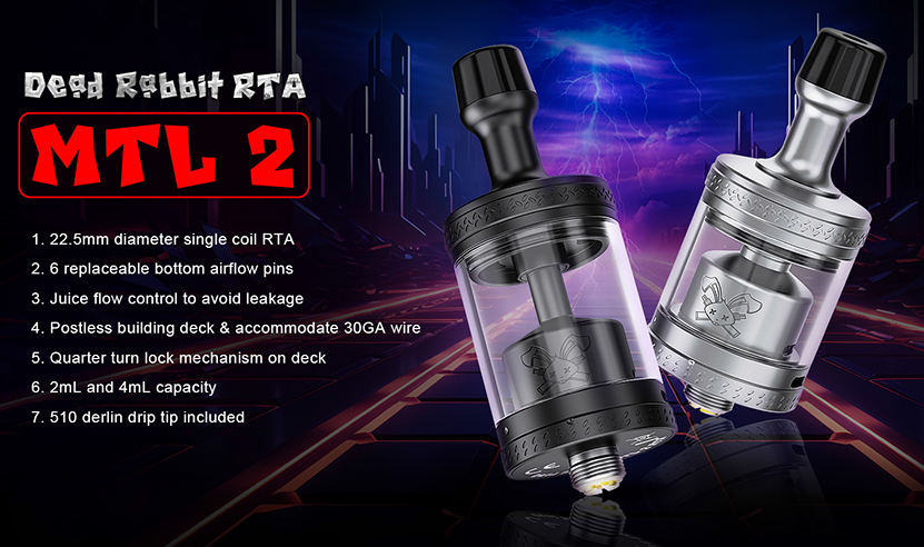 Hellvape Dead Rabbit MTL 2 RTA - полезные обновления...