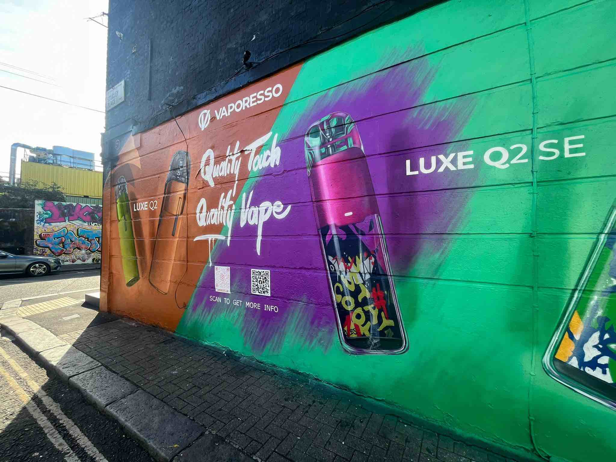 В Лондоне ликвидировали граффити с рекламой вейпов