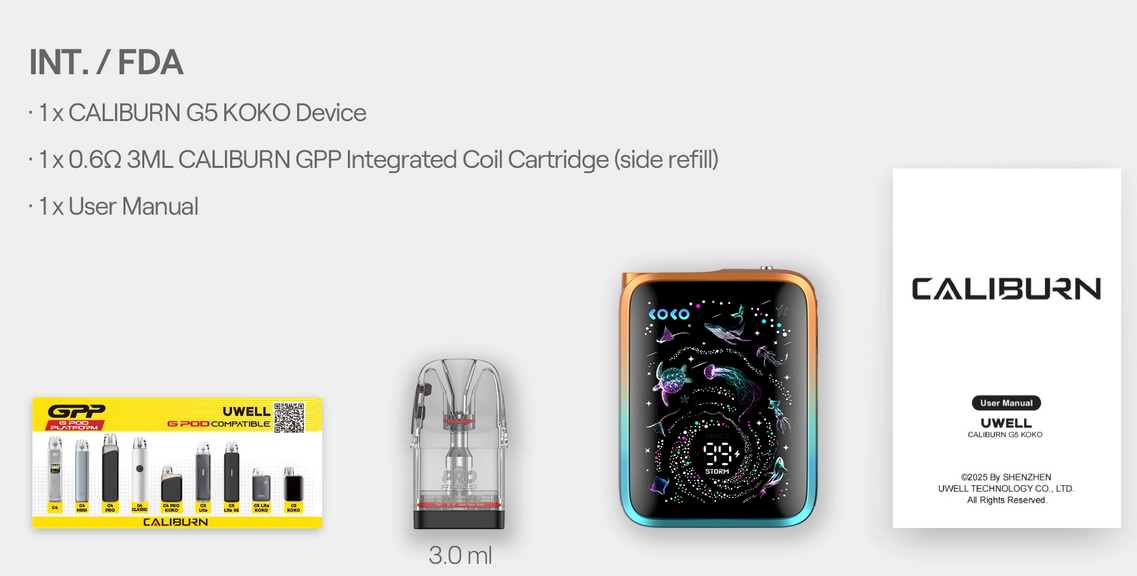 Aspire Flexus Pro UWELL Caliburn KOKO Pod Vape | 11W Starter Kit Koko Vape  Australia