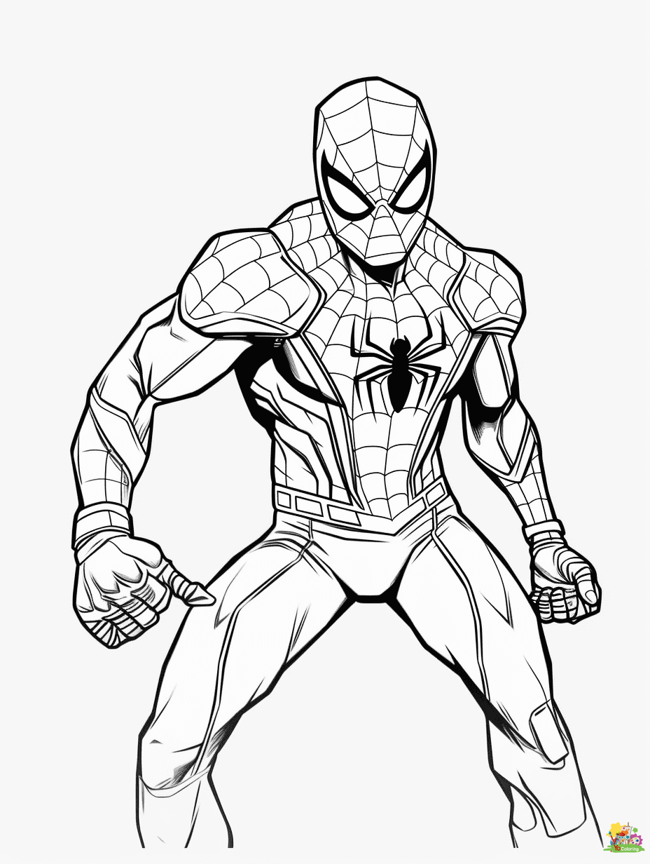 Print Spiderman coloring page 