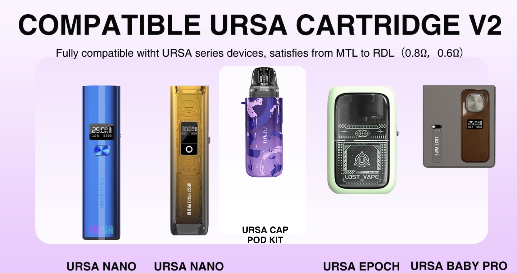 Lost Vape URSA Cap POD kit – элегантный кейс…