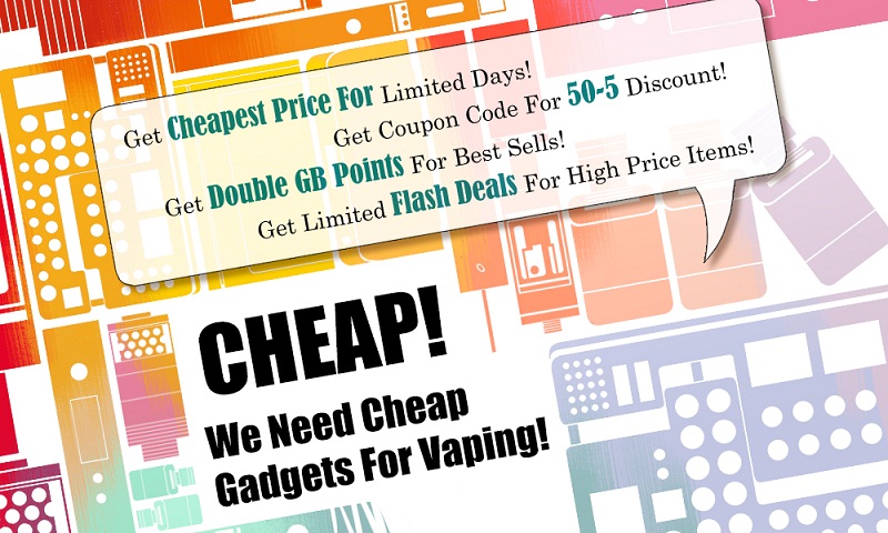 Акция от GearBest. Товары для Vaping ещё дешевле.