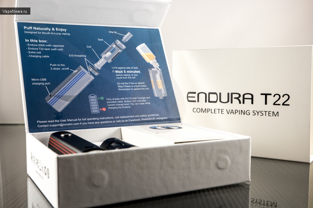 Innokin Endura T22 - ну очень хороший набор для новичков с сигаретной затяжкой