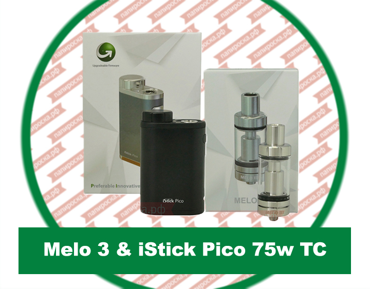Новое поступление: танк Eleaf Melo 3 и боксмод Eleaf iStick Pico 75w TC "full black" в Папироска.рф!
