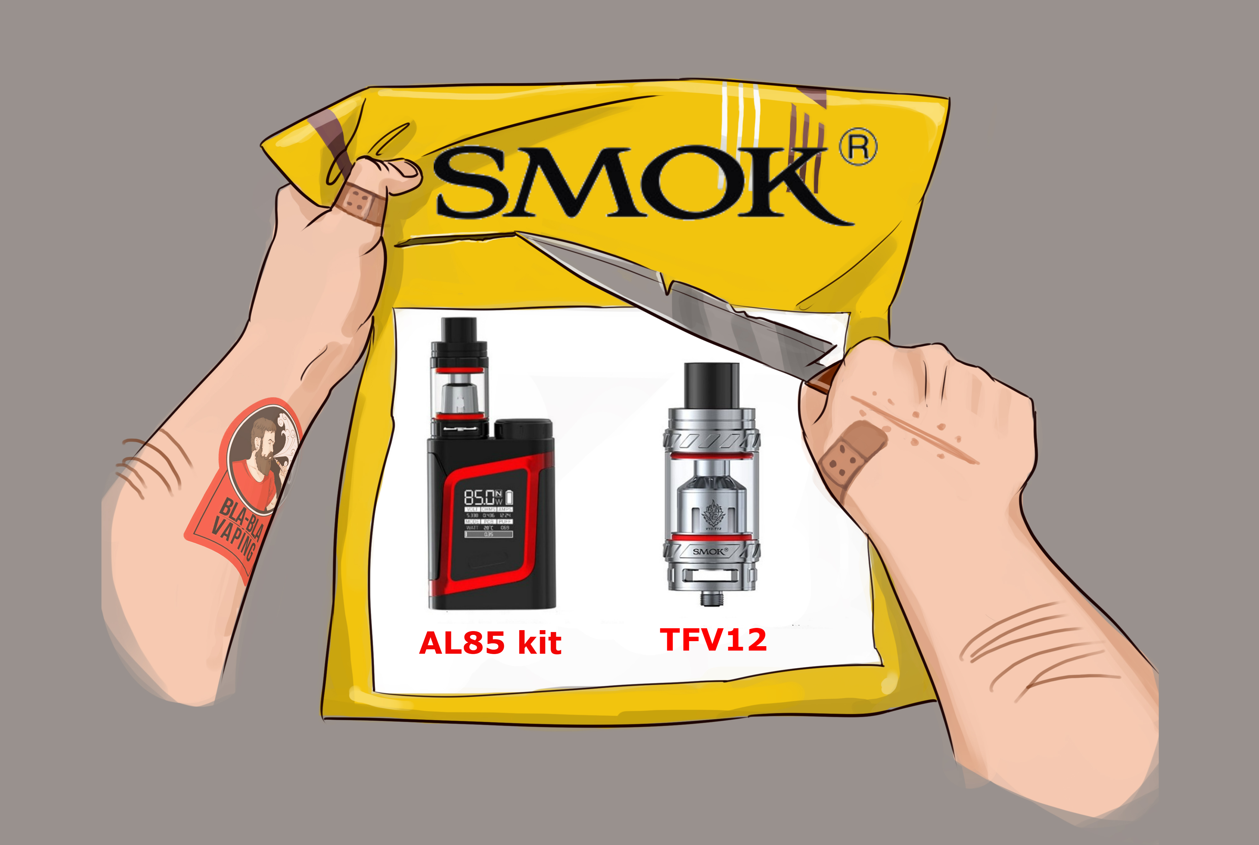 Первый взгляд SMOK TFV12 и SMOK AL85 kit