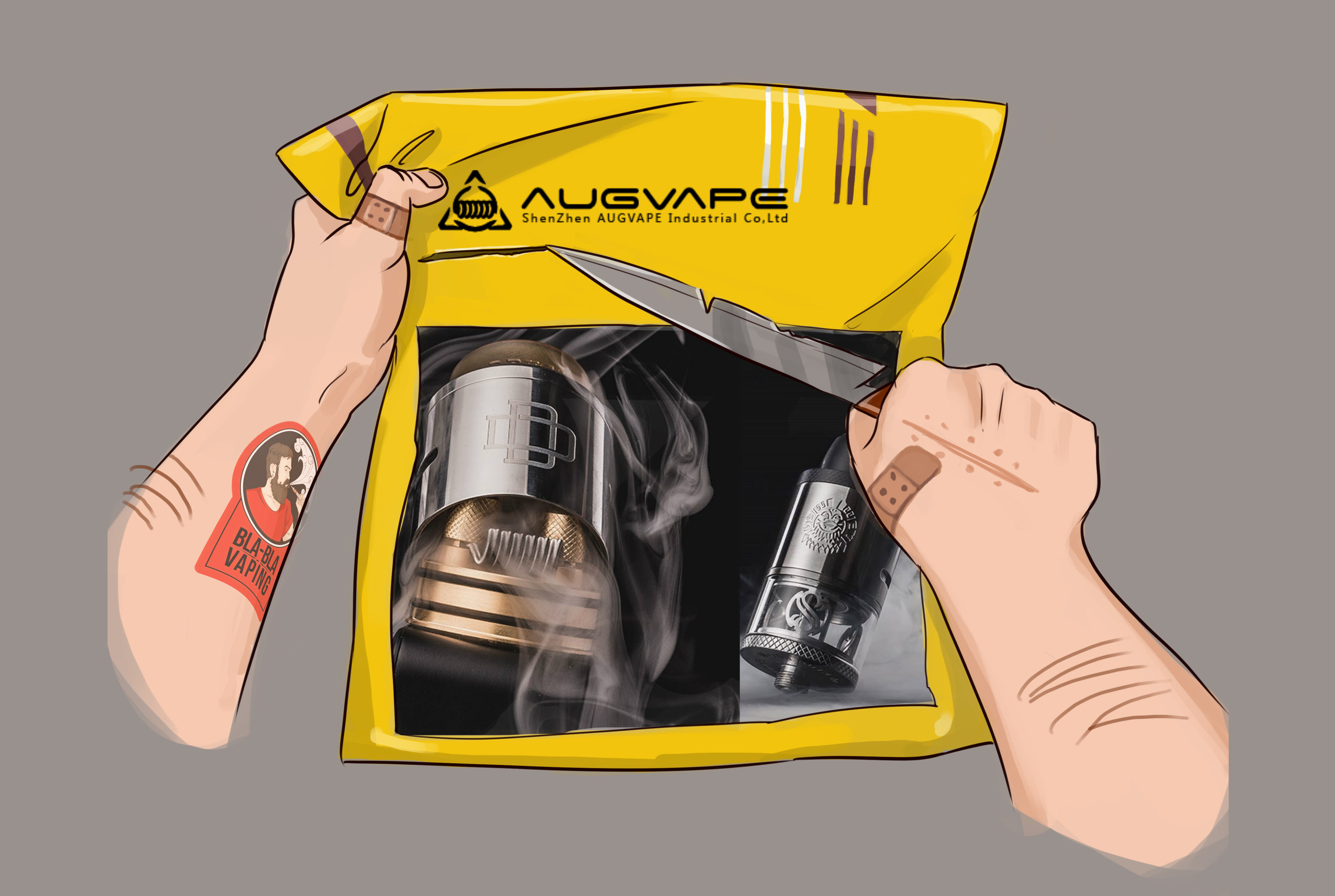 Первый взгляд Augvape Merlin RDTA и Augvape Druga RDA