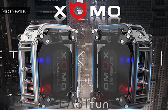 Xomo 150w GT laser 255 S box mod - бокс-мод с подсветкой и лазерной указкой. "Скелетоны" нынче в тренде