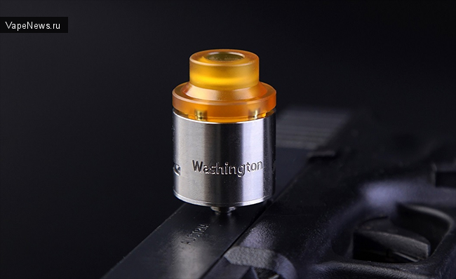 Washington RDA by 5Gvape - обращаем всё внимание на "магнитную крышку" и знакомый изолятор между стойками
