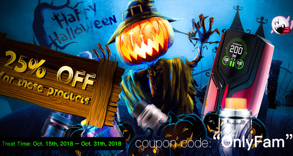 Скидки до 25%, продажи Wotofo Halloween