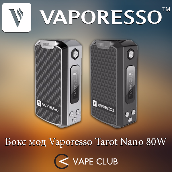 VapeClub.Ru - Tarot Nano 80W TC – компактный бокс-мод от Vaporesso
