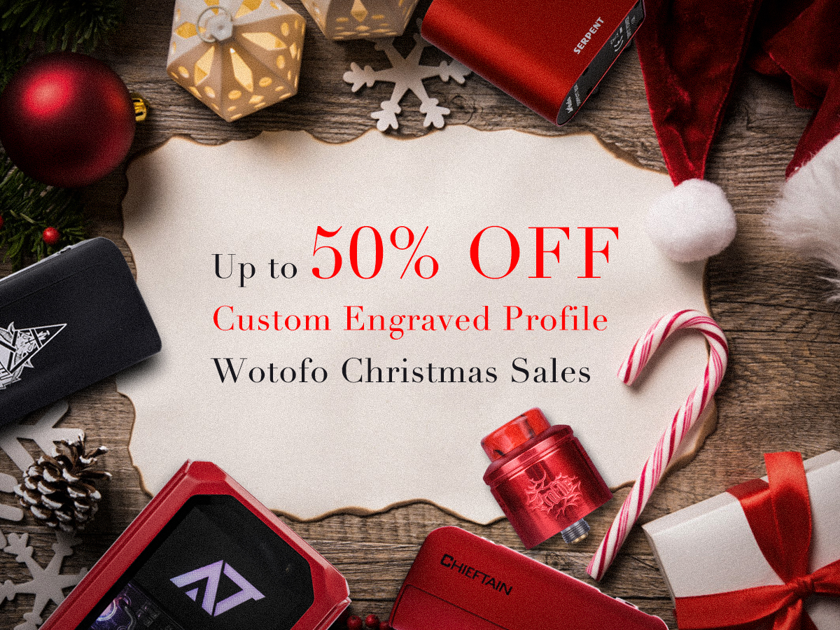 Wotofo Рождественские продажи, Скидка до 50%