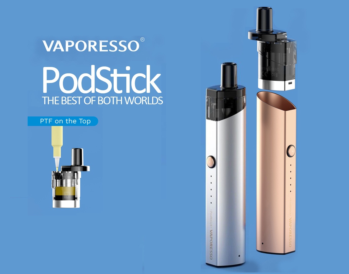 Vaporesso PodStick Pod Kit - стройный и элегантный POD...