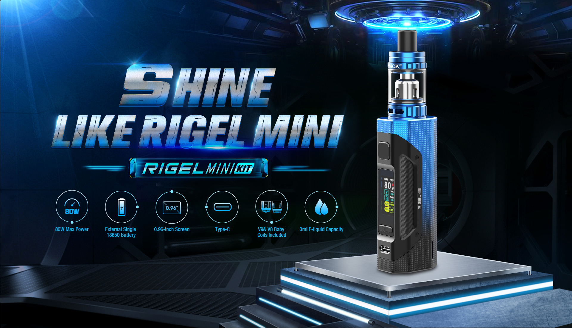 Smok RIGEL MINI kit - меньший брат...