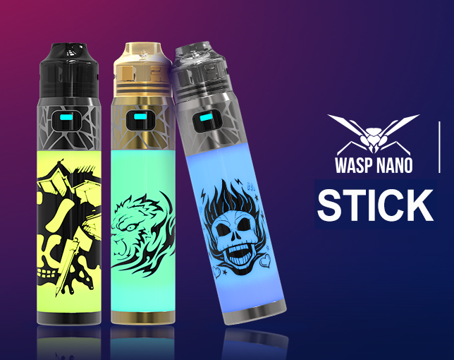 Oumier Wasp Nano Stick Flashing RDA kit - набор с интегрированной дрипкой...