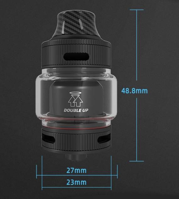 Goforvape Double Up RTA - односпильный бак с двумя независимыми вариантами обдува...