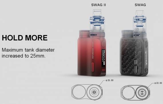 Vaporesso SWAG II Kit - снова шикарное оформление и посадка до25мм...