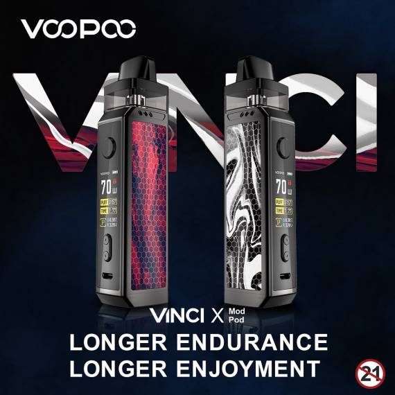 Voopoo VINCI X Mod Pod - вариватт и сменная АКБ в квадратном корпусе...