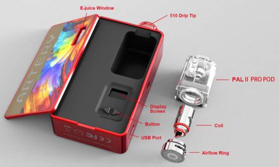 Artery PAL 18650 Pod Mod Kit - 510-ый дрип тип и сменная АКБ...