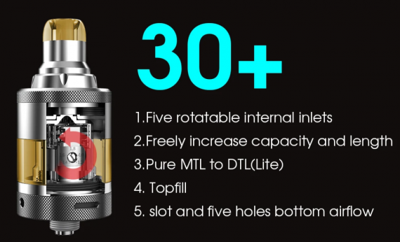 YACHTVAPE PANDORA MTL RTA - сигаретник с более чем 30-ью вариациями обдува...