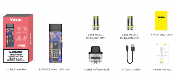 VOZOL WHIZ 40W Pod Mod Kit - плоскодонка...