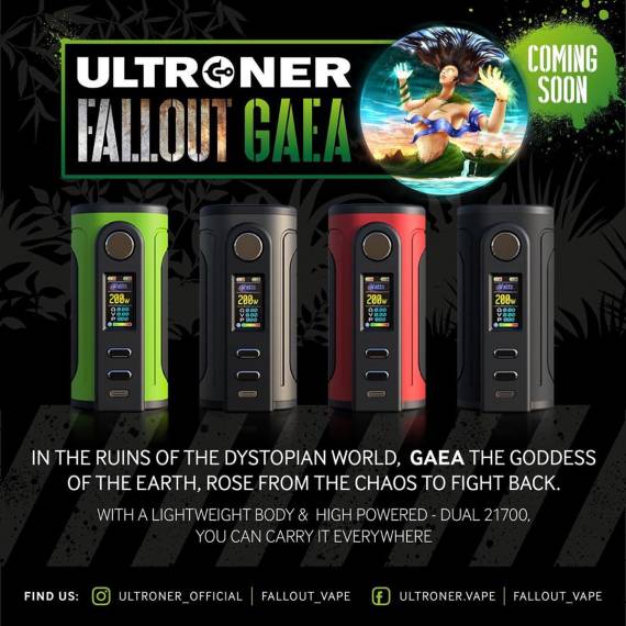 Ultroner x Fallout vape Gaea 21700 - убрали стабвуд, но дабавили 21700...