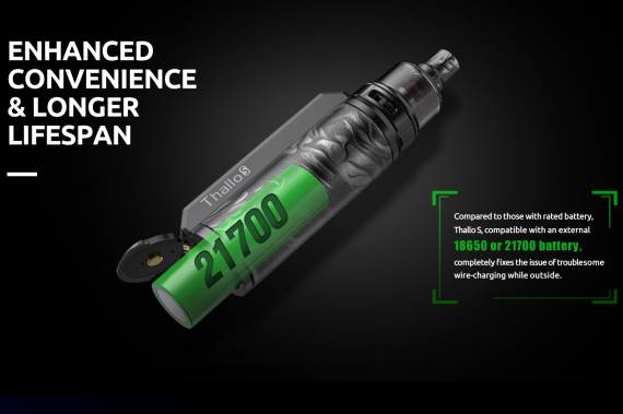 Smok Thallo S kit - внешняя АКБ формата 21700 + увеличенная мощность...