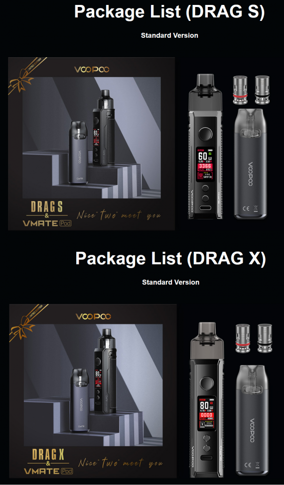 VOOPOO Drag X / Drag S + Vmate Pod Gift Set Limited Edition -