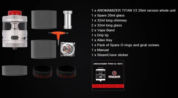 Steam Crave Aromamizer Titan V2 RDTA - 41мм в диаметре, емкость 32мл, кто больше?...