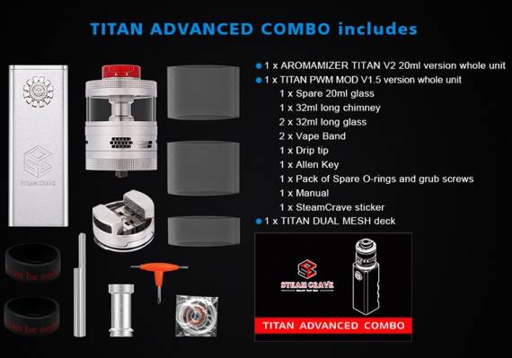 Steam Crave Aromamizer Titan V2 RDTA - 41мм в диаметре, емкость 32мл, кто больше?...