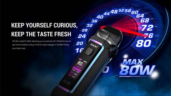 SMOK IPX 80 kit - защищенный и весьма автономный новичок...