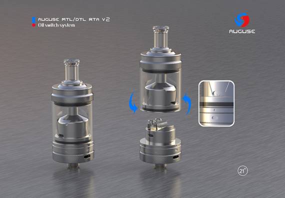 Auguse V2 MTL / DTL RTA  - трехпозиционный контроль затяжки...