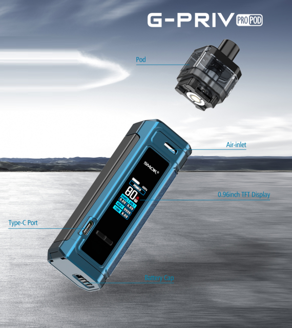 SMOK G-PRIV PRO POD kit - вторая обновка на внешней АКБ...