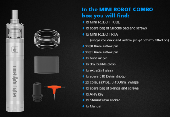 Steam Crave Mini Robot MTL kit - сигаретный киборг...