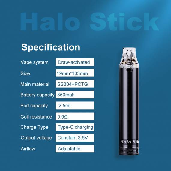 Hippovape Halo Stick POD kit - поворотное кольцо не простое украшение...