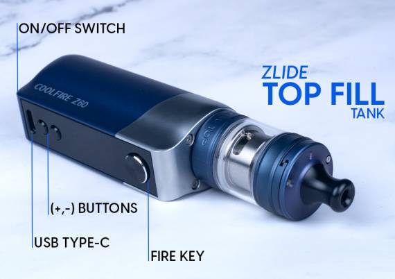 Innokin CoolFire Z60 Zlide top kit - прибавил по всем параметрам...