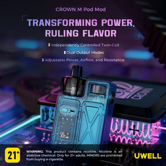 Uwell Crown M POD kit - испарители с изменяемым сопротивлением...