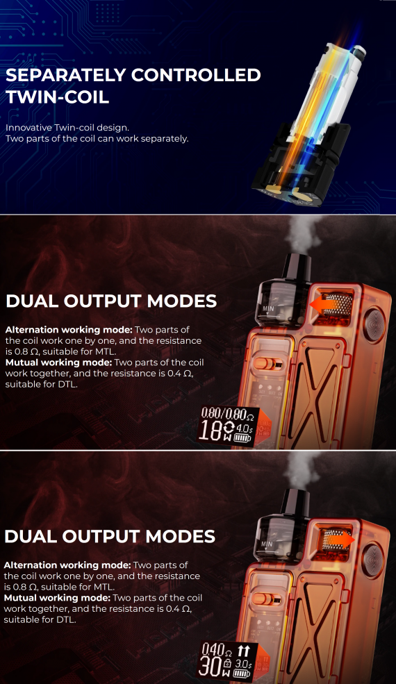 Uwell Crown M POD kit - испарители с изменяемым сопротивлением...